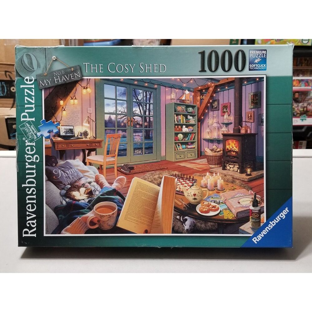 Ravensburger My Haven Cosy Shed 1000 pc Steve Read 2019 Complete Jigsaw Puzzle